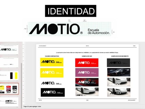 Branding de Motio, escuela de automoción