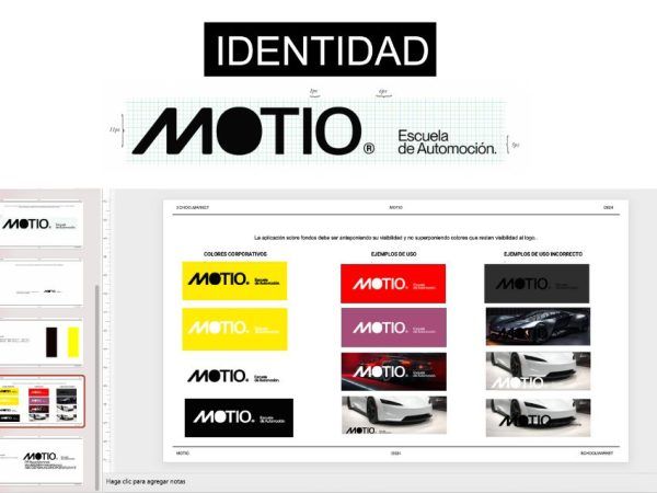 Branding de Motio, escuela de automoción